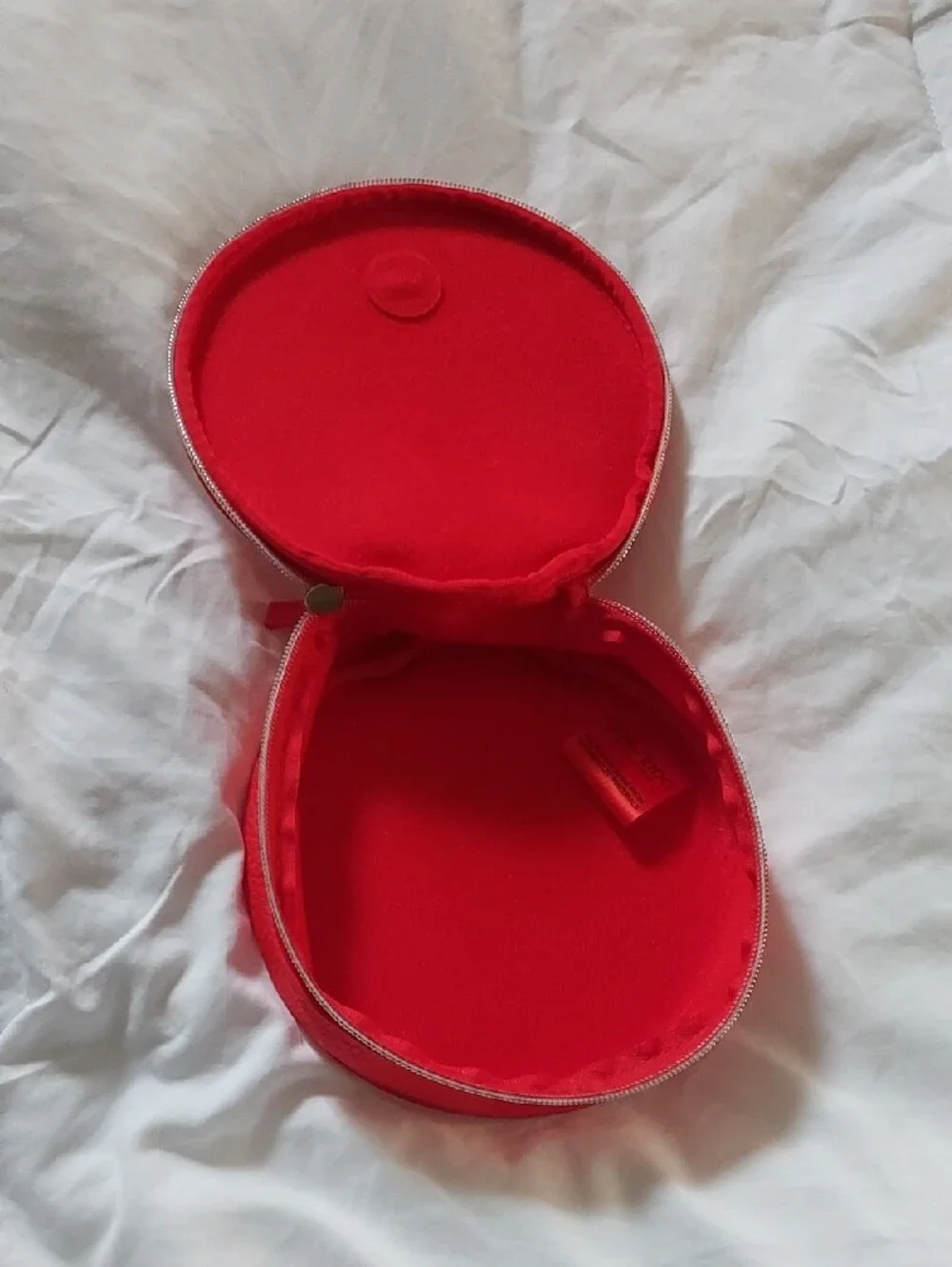 Shiseido Red Round Cosmetic Makeup Bag